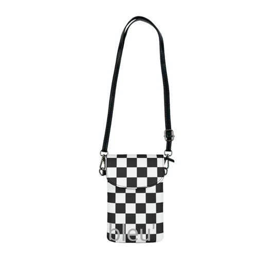 Bleu' | Black & White Patterned Handbag